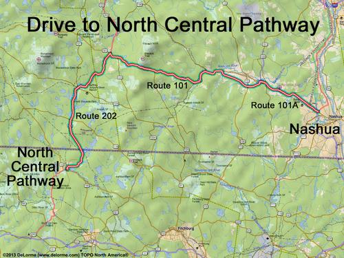 North Central Pathway drive route