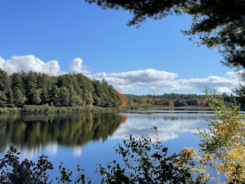 Whitney Pond in October beside the North Central Pathway near Winchendon in northern Massachusetts