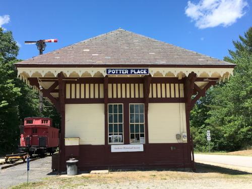 Potter Place station at Northern Rail Trail near Andover, New Hampshire