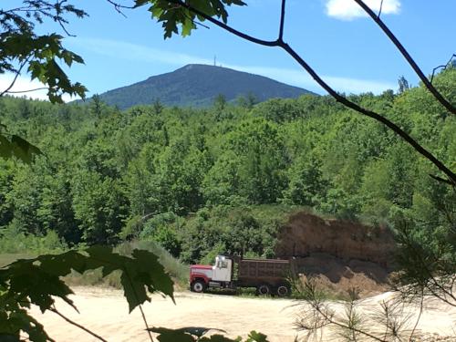 view of Mount Kearsarge from the Northern Rail Trail near Andover, New Hampshire