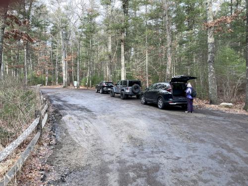 parking in January at North Hill Marsh in eastern Massachusetts
