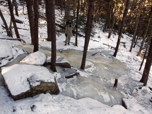 icy trail on North Pack Monadnock Mountain in New Hampshire