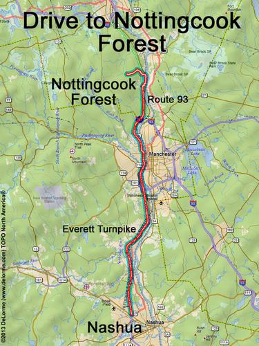 Nottingcook Forest drive route