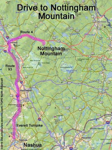 Nottingham Mountain drive route