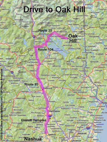 Oak Hill drive route