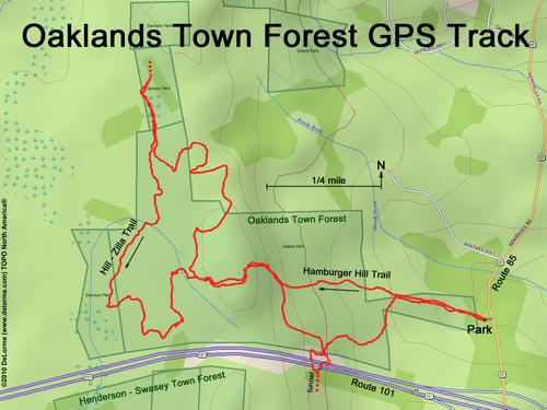 Oaklands Town Forest gps track
