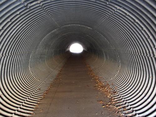 pedestrian tunnel beneath Route 101 at Oaklands Town Forest near Exeter in southern New Hampshire