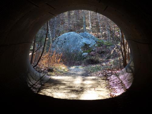 pedestrian tunnel beneath Route 101 at Oaklands Town Forest near Exeter in southern New Hampshire