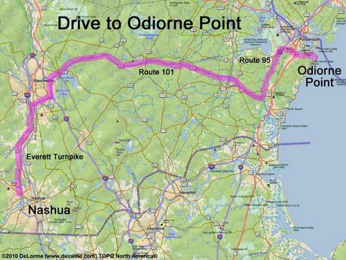 Odiorne Point State Park drive route