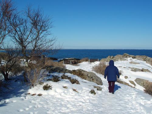 Marginal Way in Winter in Maine