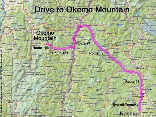 Okemo Mountain drive route