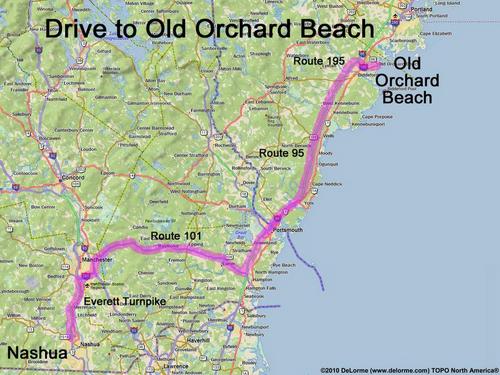 Old Orchard Beach drive route