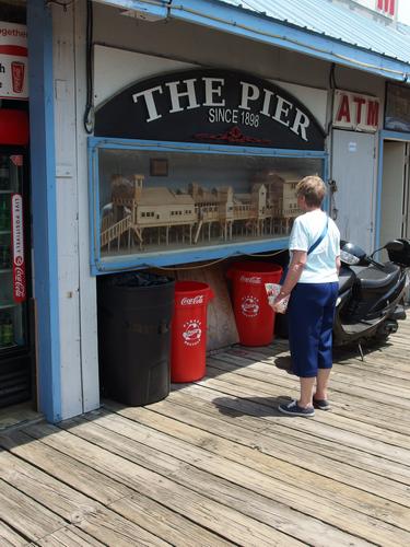 Betty Lou on the pier at Old Orchard Beach in southern coastal Maine