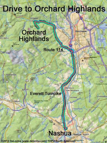 Orchard Highlands drive route