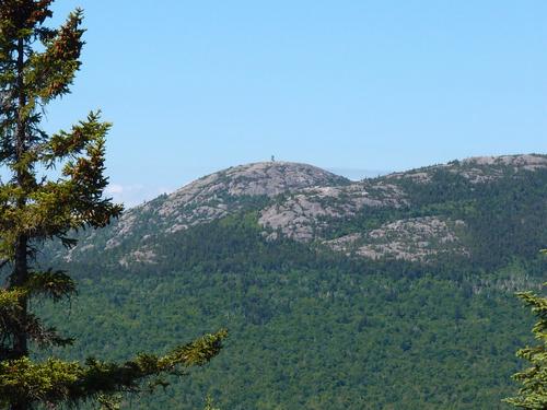 view of Cardigan Mountain in June from the summit of Oregon Mountain in New Hampshire