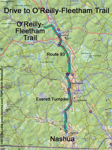 O'Reilly-Fleetham Trail drive route
