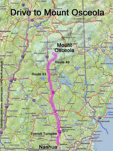 Mount Osceola drive route