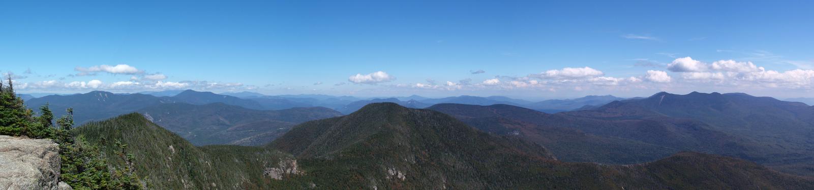 A view of the White Mountains as seen from the summit of Mount Osceola in NH on August 2006