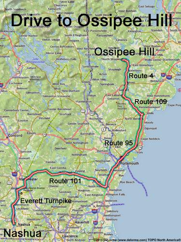 Ossipee Hill drive route
