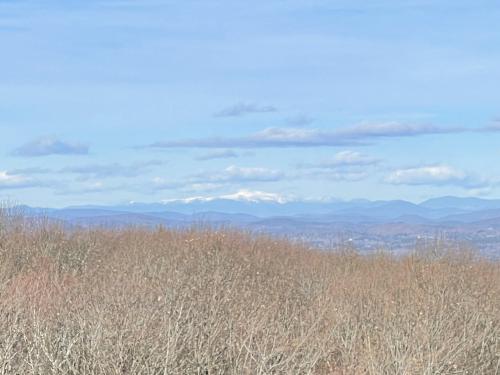 view north in December from Ossipee Hill in southern Maine