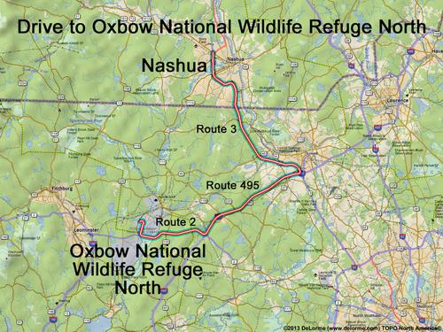 Oxbow National Wildlife Refuge North drive route