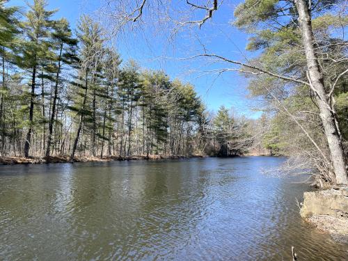 Nashua River in April at Oxbow National Wildlife Refuge North in Massachusetts