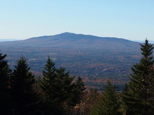 view of Grand Monadnock in October from atop Pack Monadnock Mountain in New Hampshire