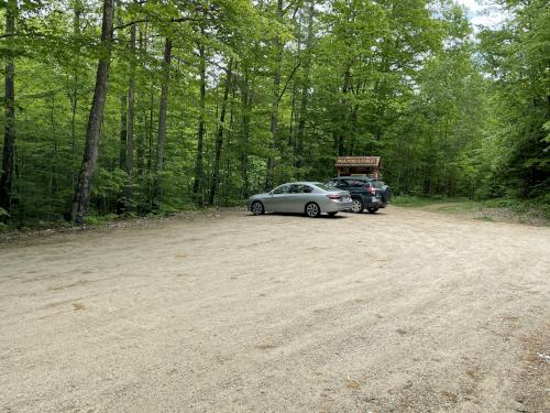 parking in May at Page Pond Community Forest in New Hampshire