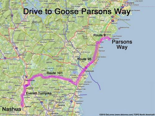Parsons Way drive route