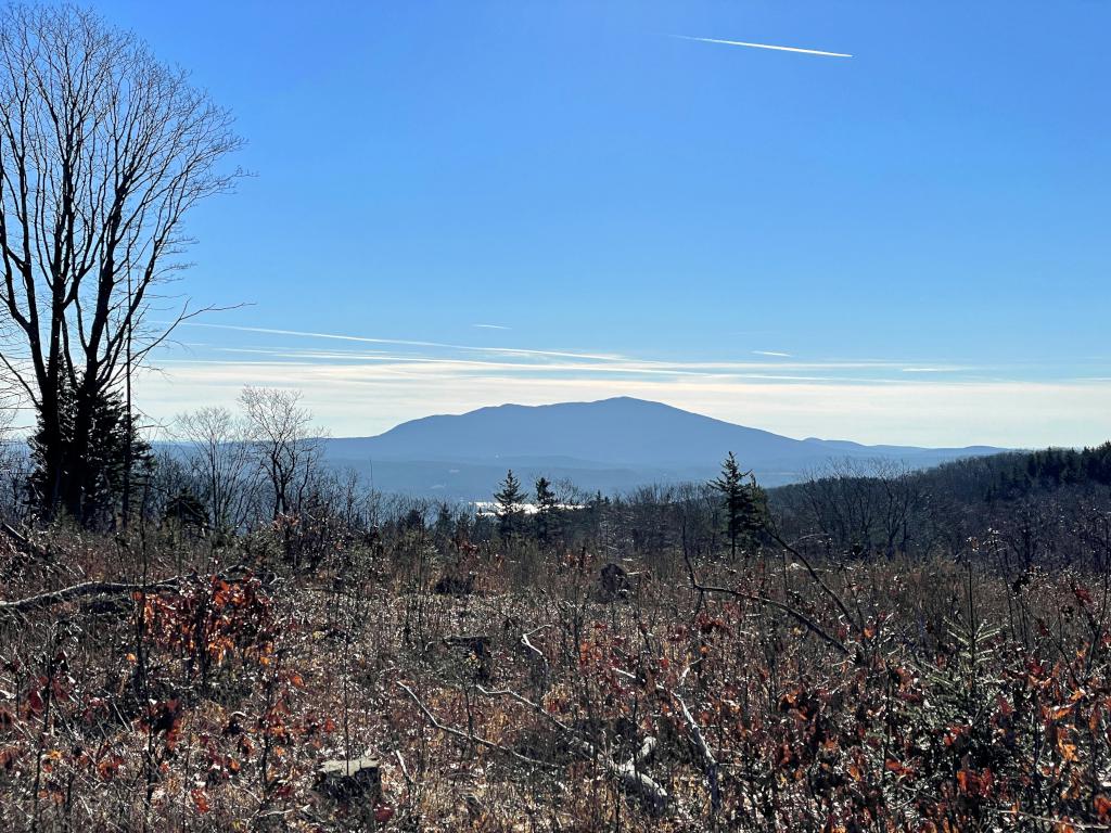 south view in December from the Ridge Trail at Partridge Woods in southern New Hampshire
