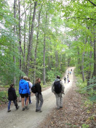 road walk to Pawtuckaway Middle Mountain in New Hampshire