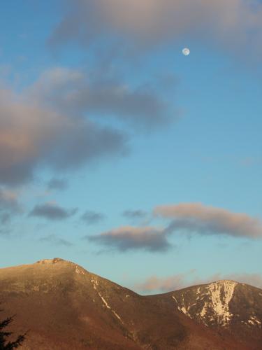 moonrise over Franconia Ridge as seen from Mount Pemigewasset in New Hampshire