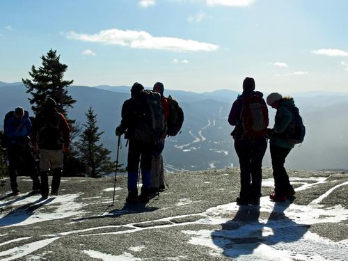 late fall hikers on Mount Pemigewasset in New Hampshire