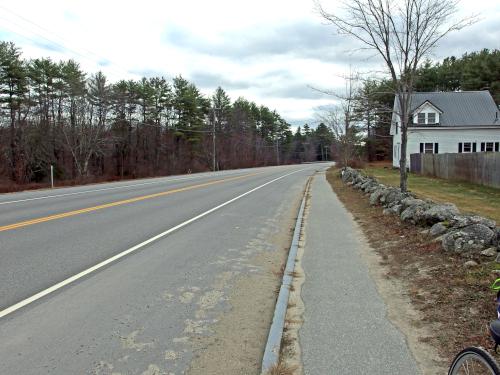 highway in November at Peterborough Rail Trail in southern New Hampshire