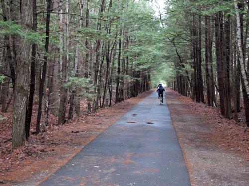 path in November at Peterborough Rail Trail in southern New Hampshire