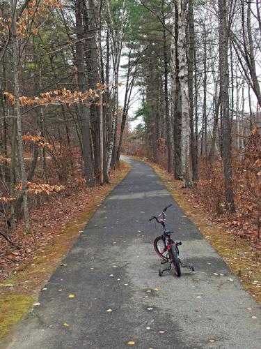 trail in November at Peterborough Rail Trail in southern New Hampshire