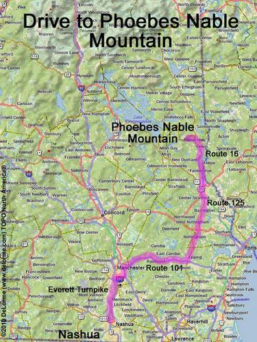 Phoebes Nable Mountain drive route