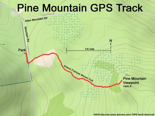 GPS track to Pine Mountain in New Hampshire