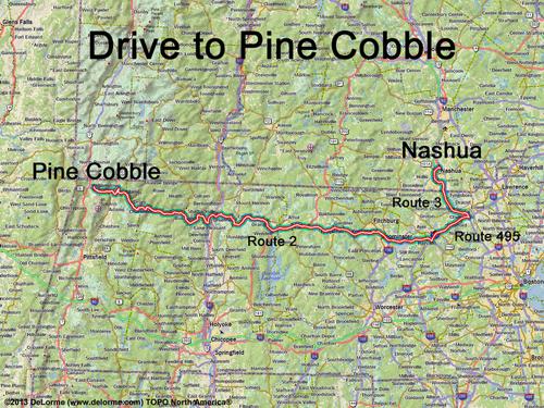 Pine Cobble drive route