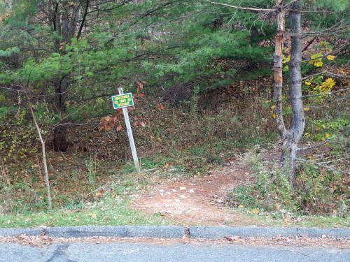 trail entrance to Pine Cobble in northwest Massachusetts