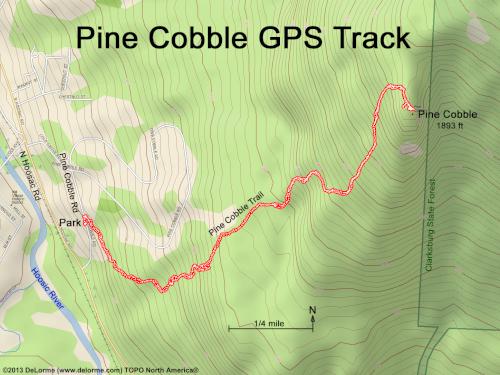 GPS track at Pine Cobble in northwest Massachusetts