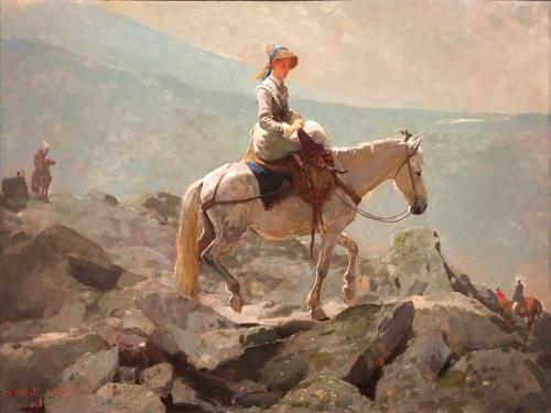 Winslow Homer's painting <i>The Bridle Path, White Mountains</i> at the Clark museum near Pine Cobble in northwest Massachusetts
