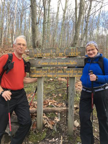 Fred and Andee at the top of Pine Cobble in northwest Massachusetts