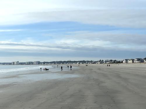 low-tide in December at Pine Point Beach in southern coastal Maine