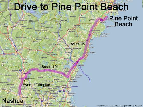 Pine Point Beach drive route