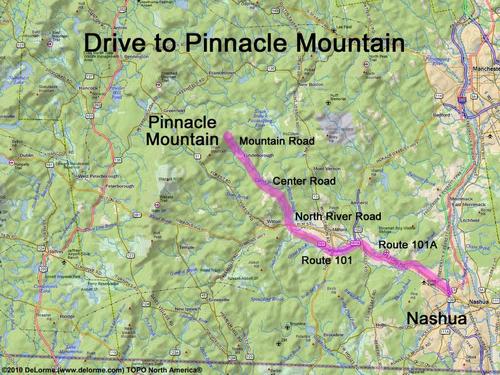Pinnacle Mountain drive route