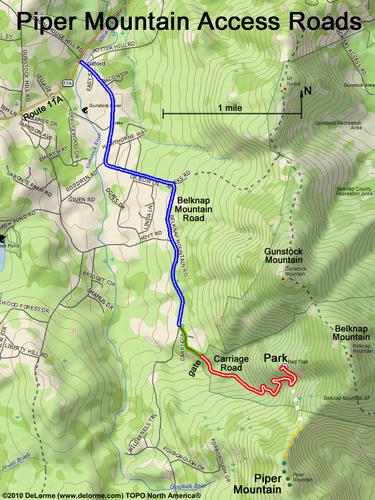 Piper Mountain drive route