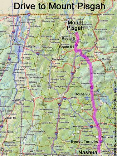 Mount Pisgah drive route