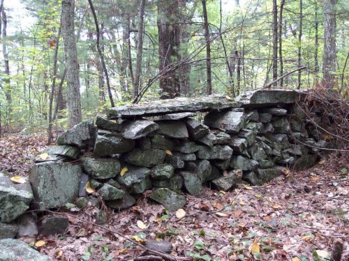 stone wall at Mount Pisgah in eastern Massachusetts