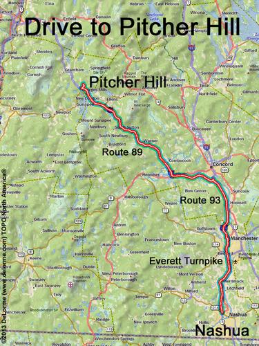 Pitcher Hill drive route